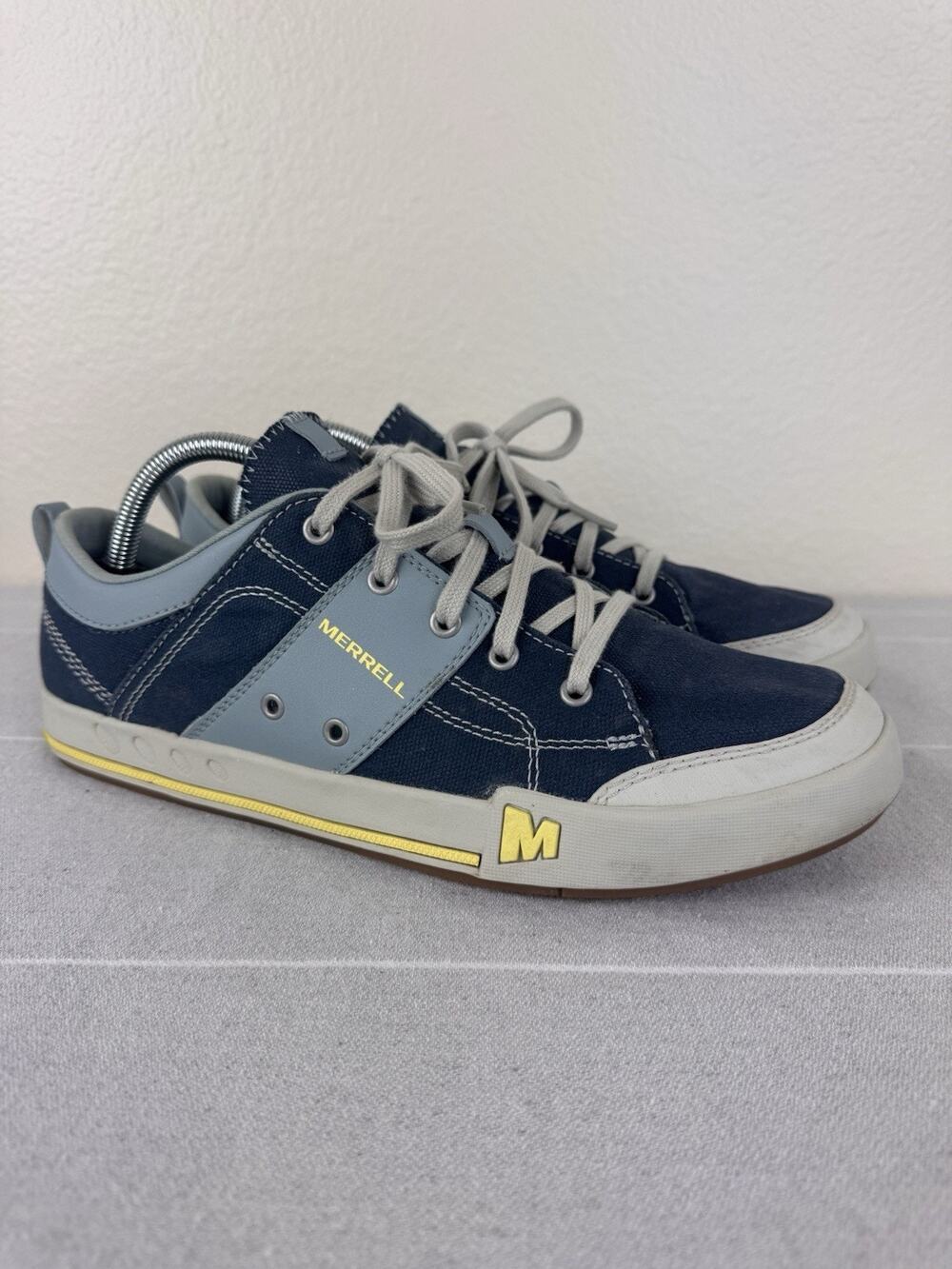 Women’s Merrell Performance Rant Casual Sneakers Canvas Leather Blue Wing 11